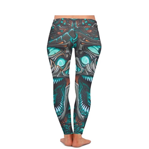 NWT- Excision- Womens Venom Leggings- Seafoam Color, Size Large - Picture 2 of 11
